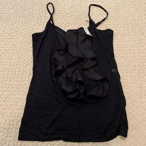 NWT black ruffle camisole